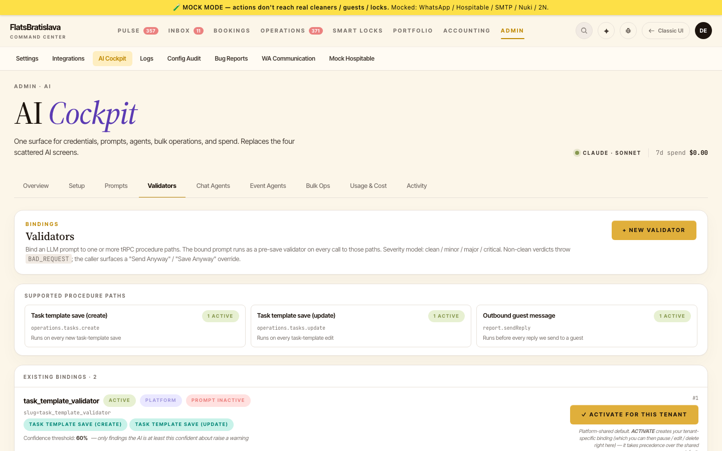 AI Cockpit — Validators